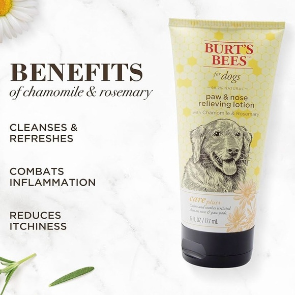 Burt's Bees for‎ Dogs Paw & Nose Relieving Lotion With Chamomile & Rosemary 6 oz - Picture 3 of 10